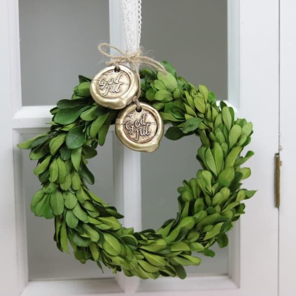 A Lot Decoration - Pynt God Jul Segl - antikguld 2-pak gold