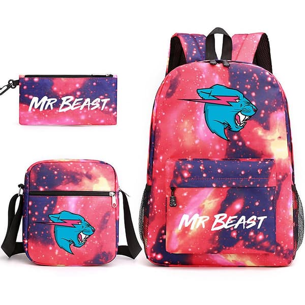 Mr. Beast Lightning Cat Tredelt rygsæk Skuldertaske Z qd