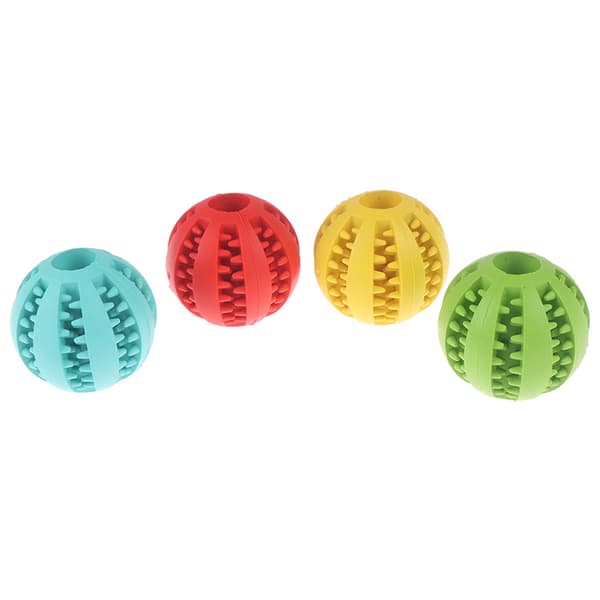 Hundleksaker Stretchgummi som läcker boll Katt Hundtuggleksaker Yellow