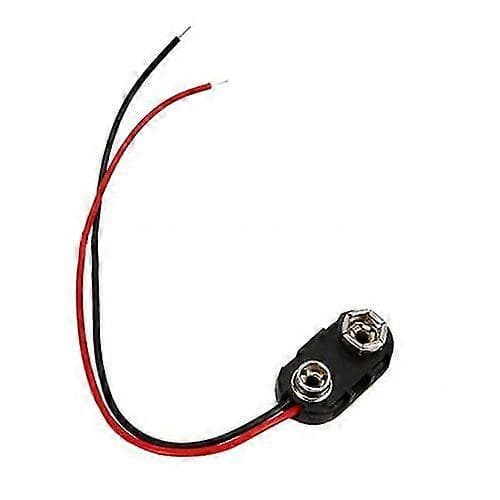 10 stk. PP3 MN1604 9V batteriholderclips med snap-on-stik og kabelspænde