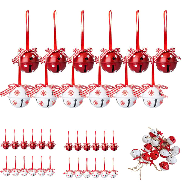 12ST Mini julgransklockor utskärningar Hängande dekor snowflake