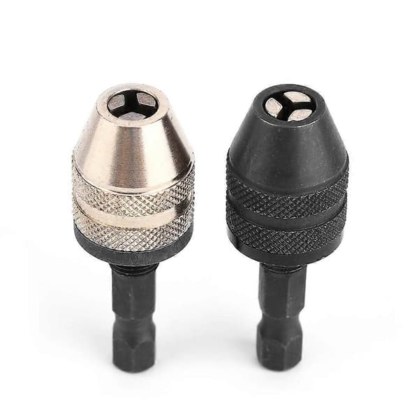 1/4in Nøkkelfri Drill Chuck Hex Shank Adapter Omformer Hurtigskifte 0.3-3mm SG