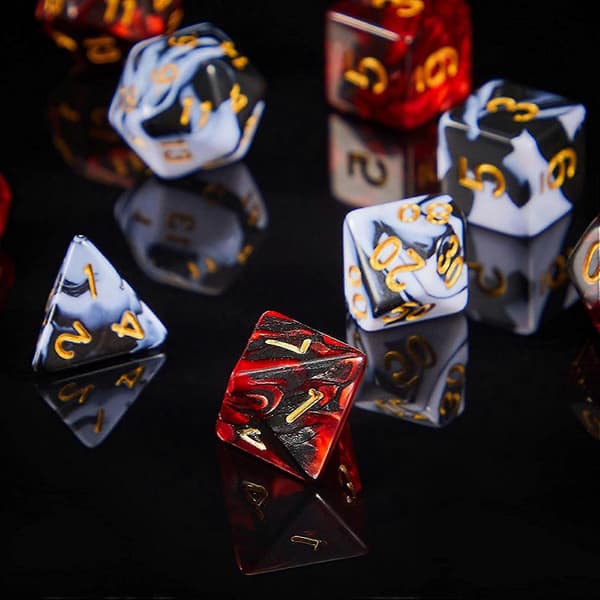 2 Sæt 11 Terningesæt Polyhedral Terningesæt Flersidet Terningesæt Glat Berøring Med Snørelukning Kompatibel Dnd Rpg Mtg Bordspil