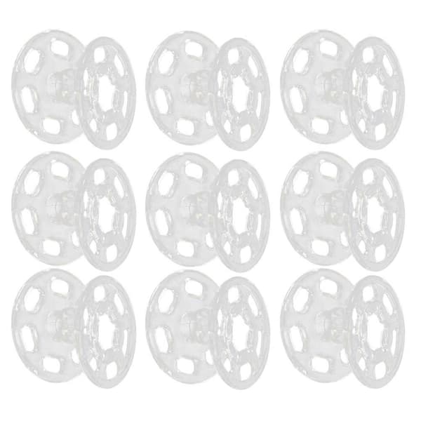 100 stk. klare skjorteknapper, frakketrykknapper, usynlige trykknapper, tryklåse, gør-det-selv sytilbehør (15 mm)