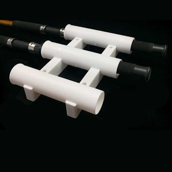 3 Rør Link Plast Fiskestang Rack Holder Socket Black