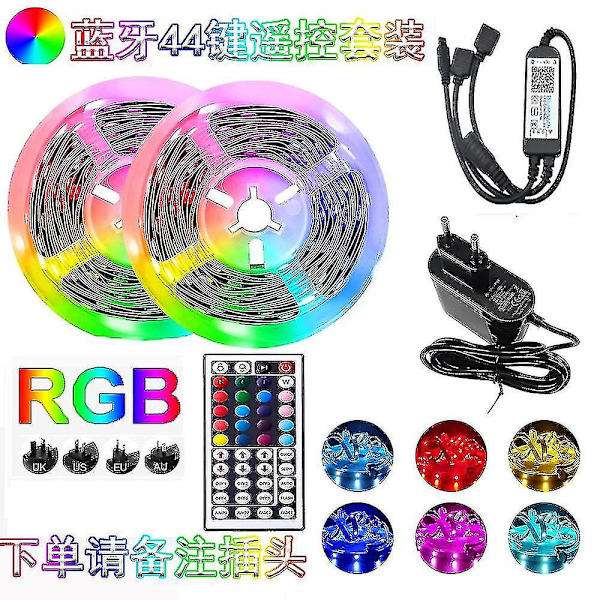 20m Led-valo Bluetooth Rgb-valo Led-nauhavalo 44-näppäimellä Kaukosäädin Musiikkisynkronointi Väriä Vaihtavat Led Tunnelma Nauha Fule53