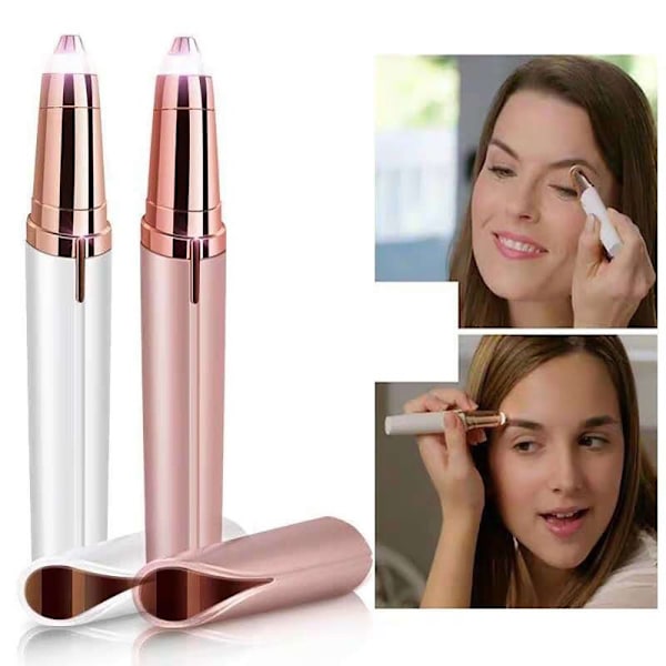 Elektrisk øjenbrynstrimmer Ansigtsbehåring Fjernelse ROSE GULD Rose gold