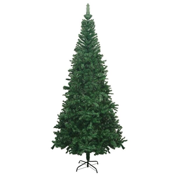 vidaXL Plastjuletre med LED og julekuler L 240 cm grønn Grön
