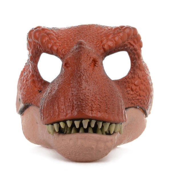 Dinosaurusnaamio Päähineet, Jurassic World Dinosauruslelut avattavalla liikkuvalla leualla, velociraptor Naamio & Tyrannosaurus Rex Naamio Paketti Brown