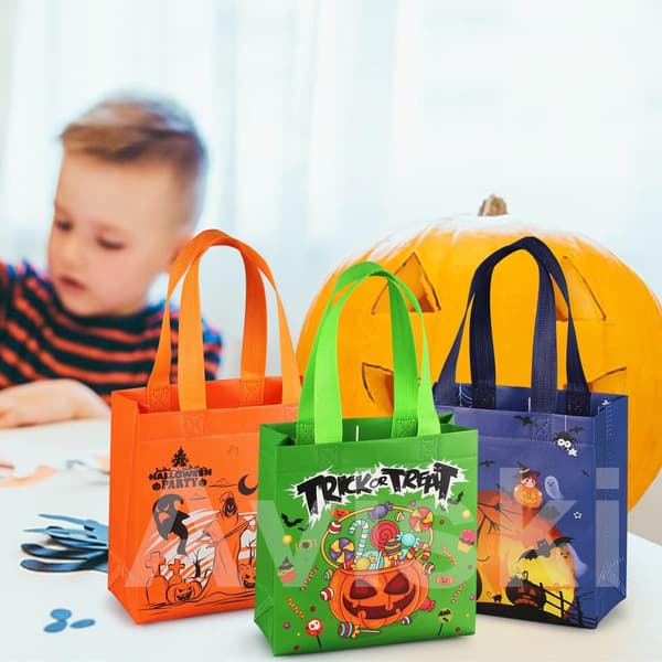 16 ST Halloween Trick or Treat-påsar - multifunktionell non-woven present