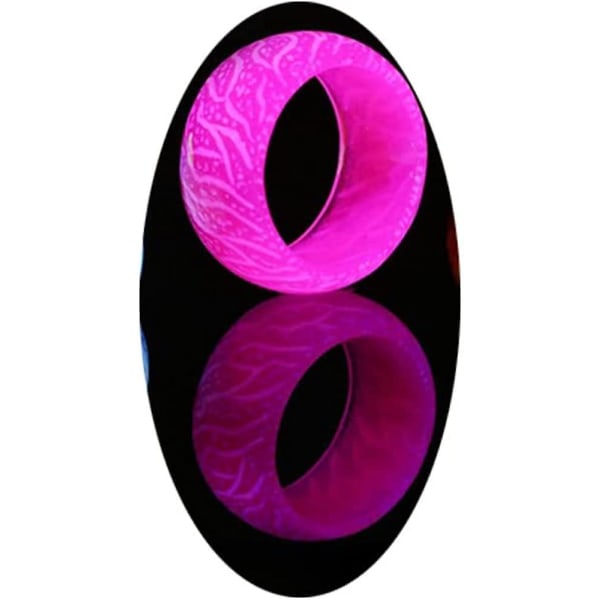 Glow Rings In The Dark Rosa Grön Blå Venus Orb Ring Ringar För Kvinnor Män Flickor Trendiga Resin Glow Ring Akryl Estetiska Ringar För Pojkar Söt Pink 10