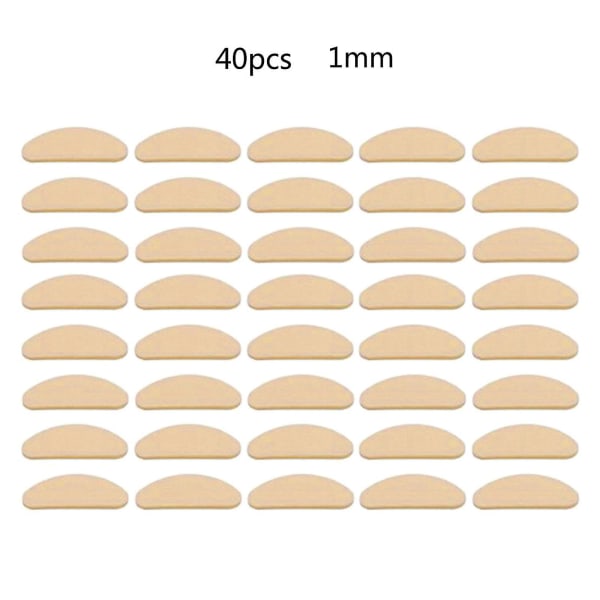 40 delar självhäftande nässkydd för glasögon, solglasögon, läsglasögon Skin color D-shaped 1mm
