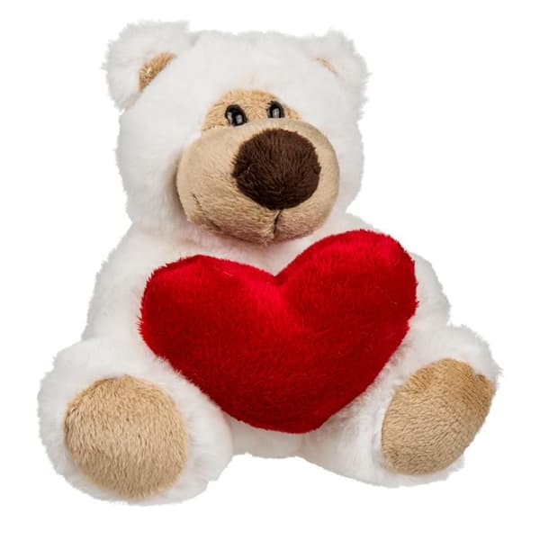 Teddybjørn med Hjerte - Kosedyr white