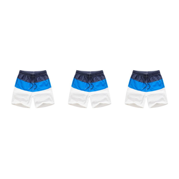 1/2/3/5 Hengittävät ja tyylikkäät miesten shortsit - kesään Blue and Dark Blue XL,1 3PCS