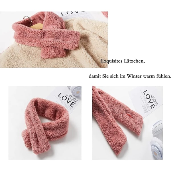 Pyjamas för kvinnor Set med 2 Pyjamas Långa toppar Byxor Fleece Casual Set Bekväm varm Coral Fleece Pyjamas Fleece Vinter Pyjamas, M, Vit Blå