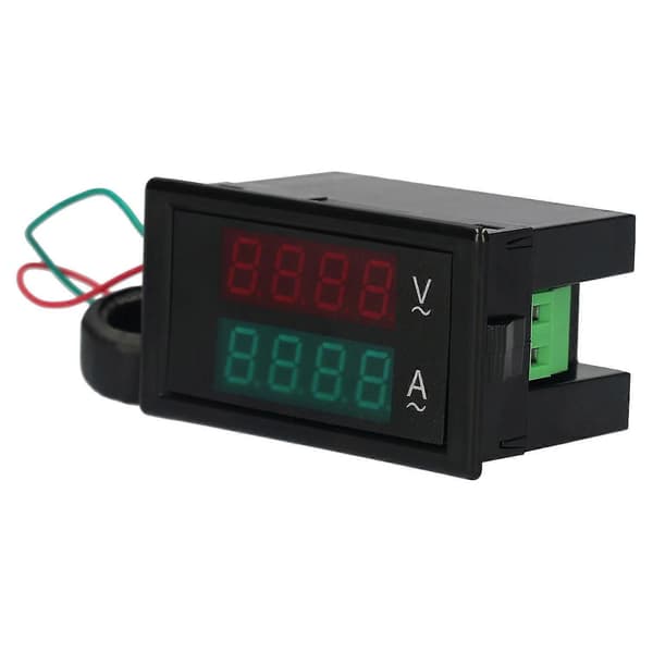 AC 80-300V 100A Digital Voltmeter Amperemeter Ampere Tester Måler Grøn Rød LED Amp Dual Display AC Pa