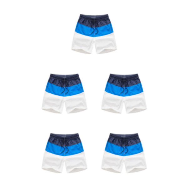 1/2/3/5 Hengittävät ja tyylikkäät miesten shortsit - kesään Blue and Dark Blue XL,1 5PCS