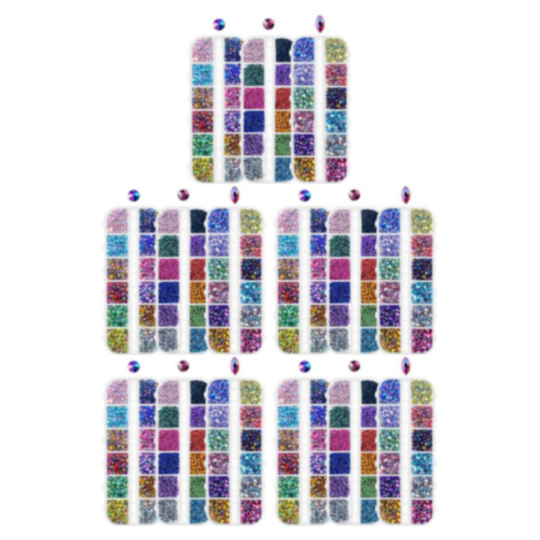 1/2/3/5 3-sæt Tidløs Klassisk Nail Art Rhinestones Med Medium 5PCS