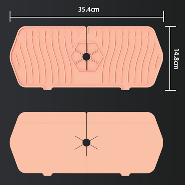 Kranmatta för diskbänk - stänkskydd, handfat för badrum rosa pink