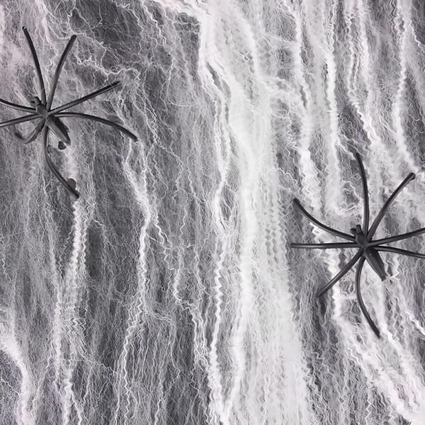 Halloween spindelnät & läskiga set + 30 spindlar - Utomhusdekor