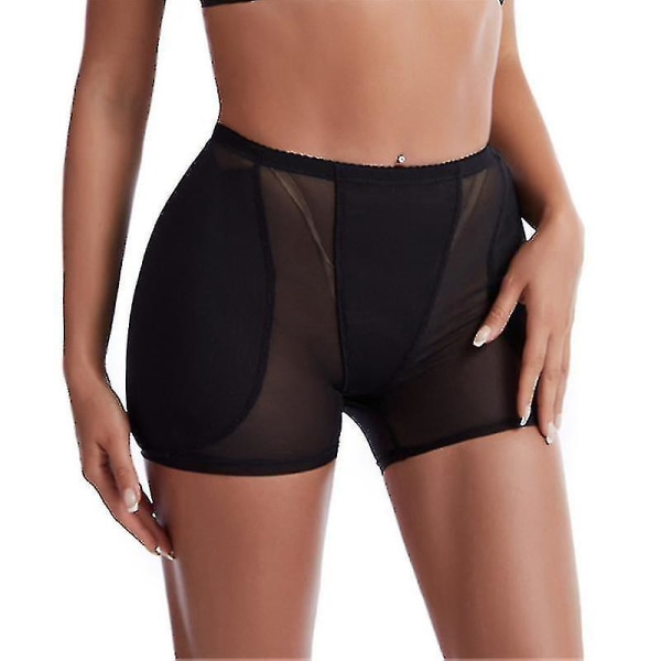 Kvinnors Butt Lifter Shapewear Hip Pads Enhancer Trosor Shaper Boyshort BLACK 4XL