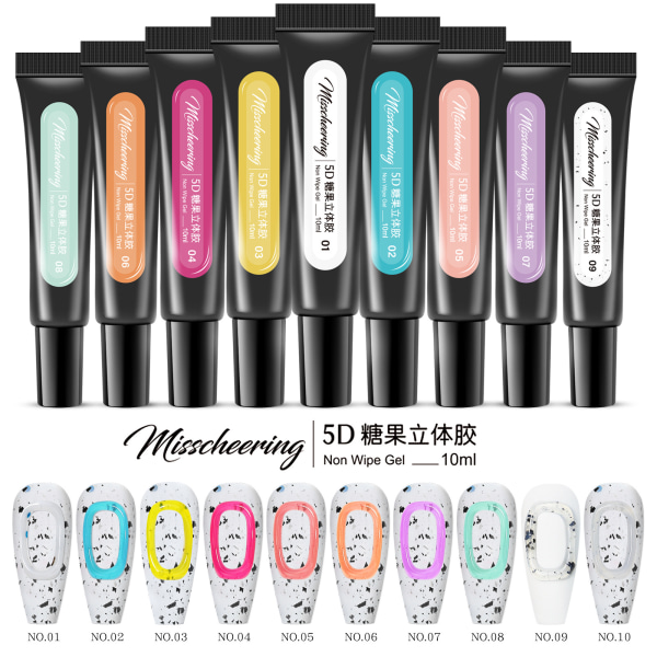5D Solid Gel Polish Nail Art Painting for DIY Nails 3 stk