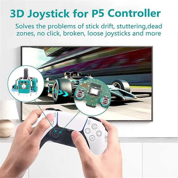 4 stk. analog joystick med joystick-hætter til 3D analog joystick-potentiometer med 2 joystick-gummiringe