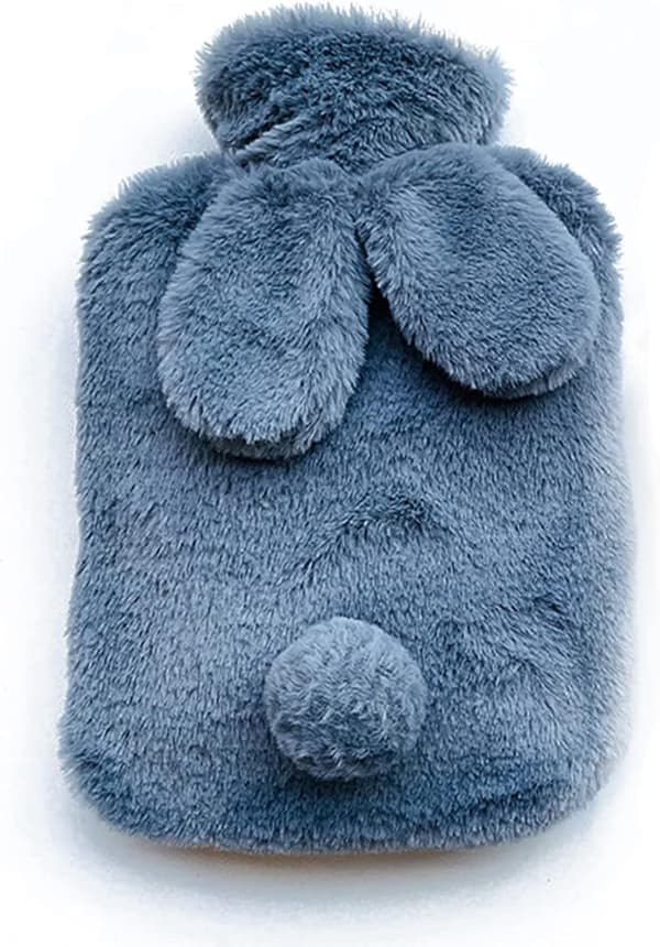 #Plush varmtvannflaske - 1L, varmtvannflaske med fleecedeksel, Pa#