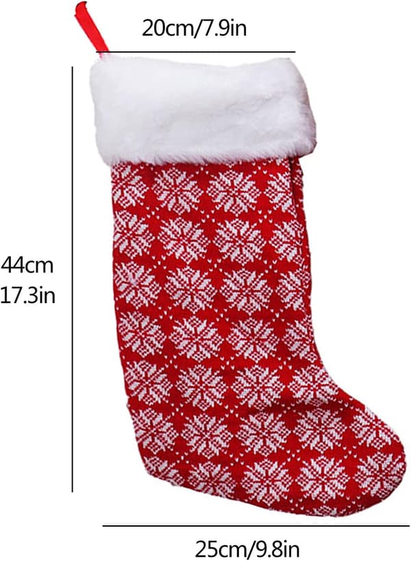 Red Print Tyg Julstrumpor Kit - Klassisk julklapp