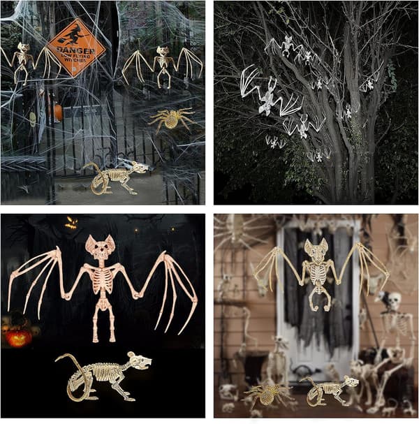 3st Halloween Fladdermusskelett Halloween Spindelskelett Halloween