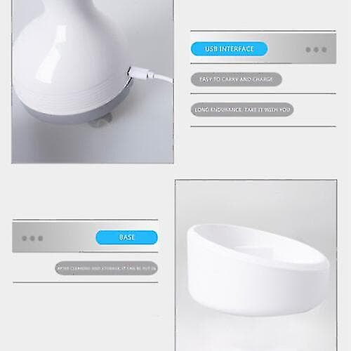 USB Head Body Hårbotten Massager Vibration Elektrisk Spa Borste Cat Pet Massage Tool White