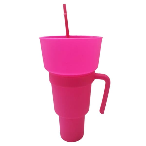 Stadium Tumbler Popcorn Cup Snack Cup Multifunksjonell Kopp 1000ml blue+black 1L