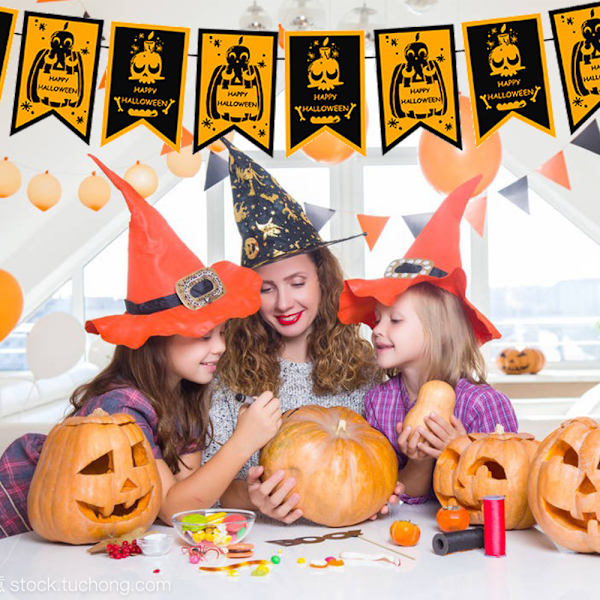 Halloween festdekorationer, skrämmande födelsedagsbanner för E