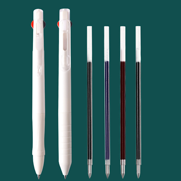 10 st 0,5 mm Gel Ink Pen Snabbtorkande 4-i-1 neutrala pennor Press Ink Pennor Flerfärgade signaturpennor Smooth Writing Penna Pink