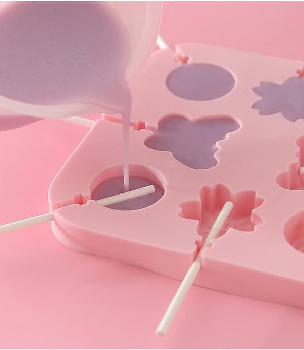 Roliga former Silikon Lollipop Molds Choklad Hård Form