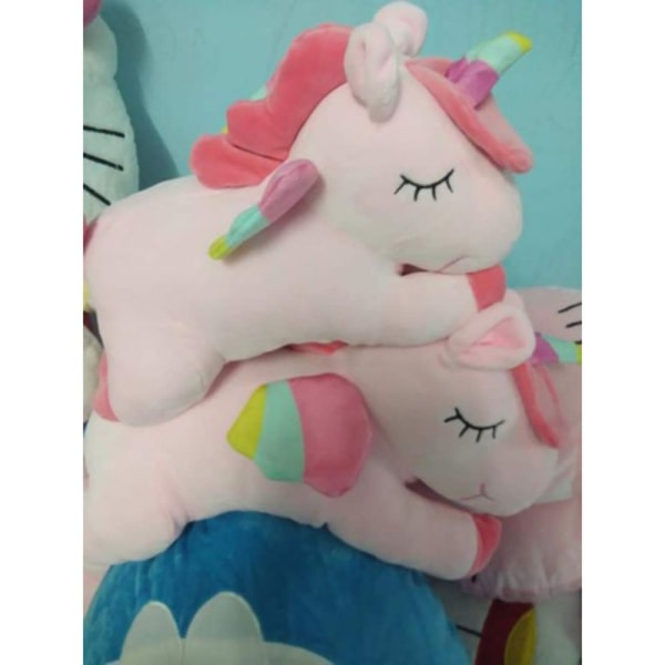 Unicorn Plyschleksak Unicorn Doll VIT 80CM white 80cm yellow 40cm