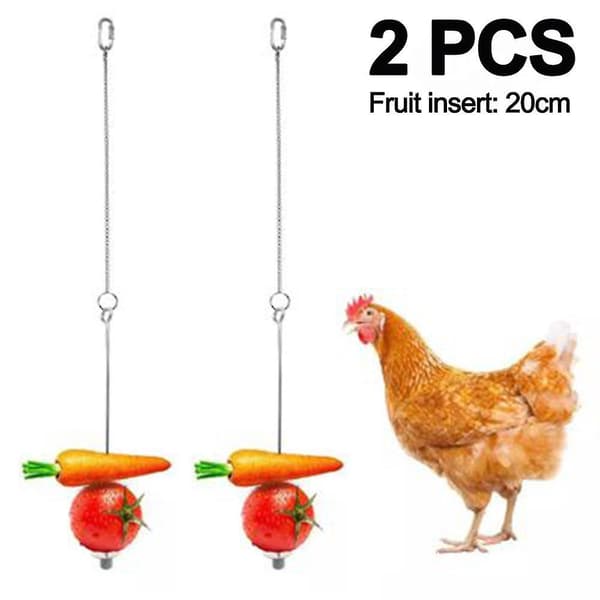 2 Pack Kyckling Grönsak Kebab Frukthållare för Höns Pet Feeder Leksaker
