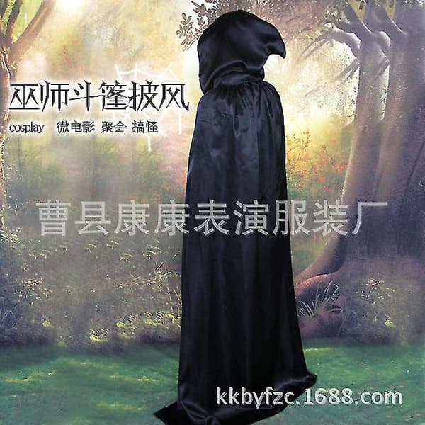 Xmas Rat Wizard Kläder Robe Kostym Black L