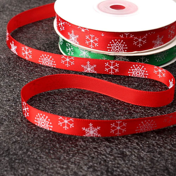 2 stycken julklappsbandsrullar (röd, grön) Sunmostar