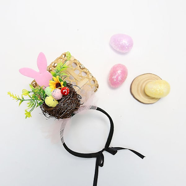 Pääsiäisrusettihiusdonitsit Bunny Cosplay -hiuspanta Cosplay-juhliin vauvatytöille Yellow