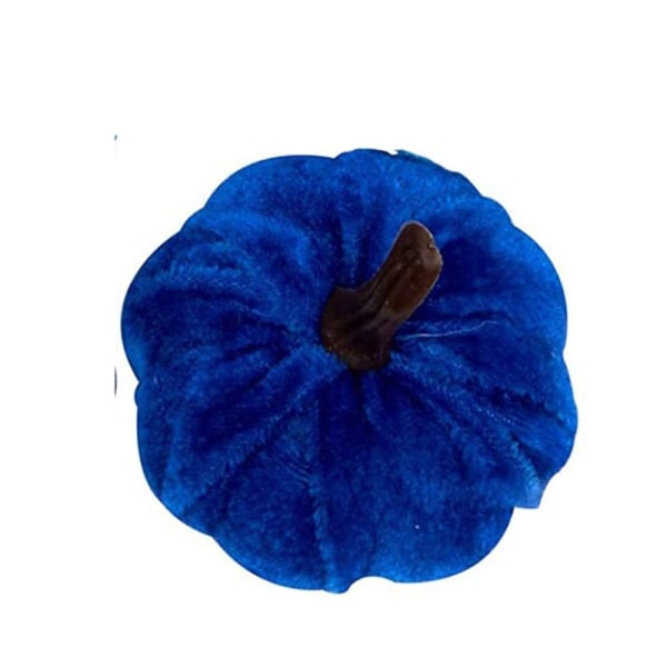 4 stk falsk gresskar Halloween dekorasjon KUNGSBLÅ royal blue