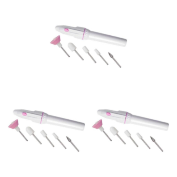 1/2/3 1x Portabel Elektrisk Nagelborrmaskin Set Polering för 3Set