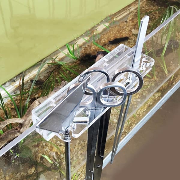 Akrylfisk för tankverktygshållare Väggfäste Akvariumverktyg Rackfixturer Stativ L