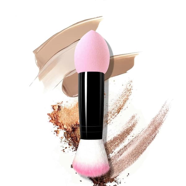 5 stk. blød makeupsvampbørste, dobbeltanvendelig foundationpuff til ansigtsskønhedskosmetik makeupværktøj