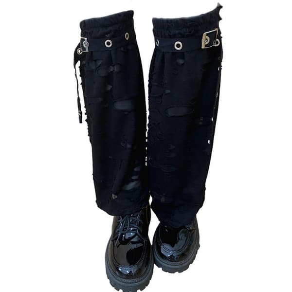 Dame Ankelhøye Gotiske Hip Hop Støvel Fotdeksler Sklisikre Høst Vinter Strømper