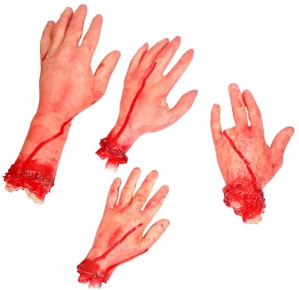 4 stk Halloween kroppsdeler skremmende simulering realistisk Halloween