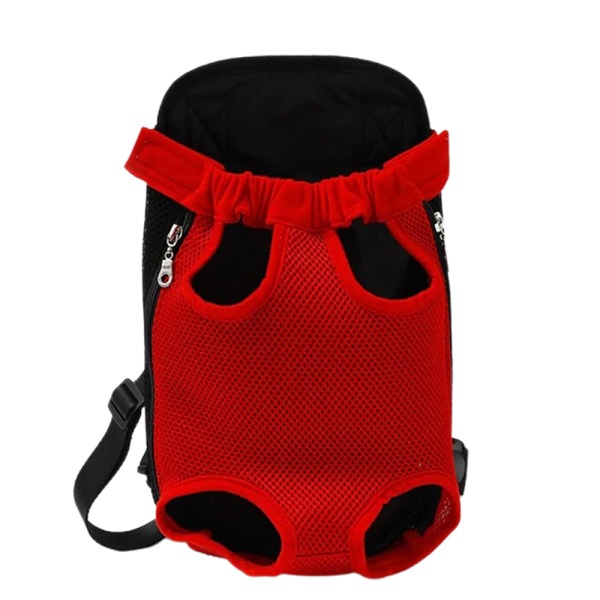 Pet Dog Carrier Ryggsäck Easy-Fit Andningsben Utanför Hund Carrier Red XL