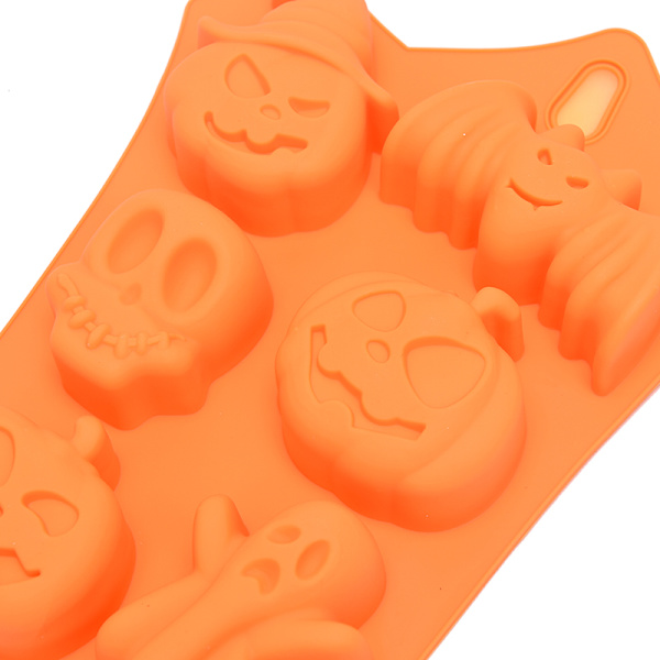 Halloween gresskar silikonform lys kake dekorasjon Fondant