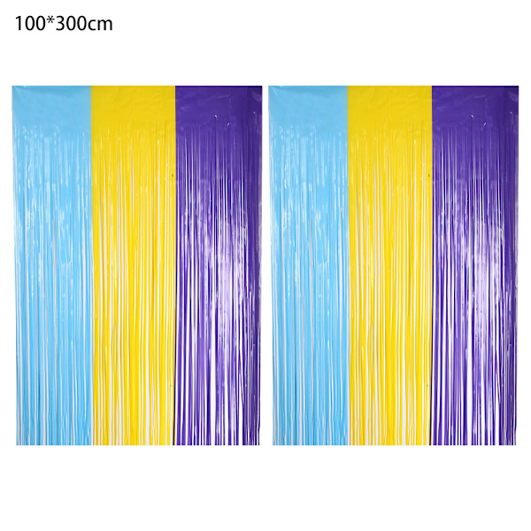 2-pack Rainbow Folie Tofs Gardin Bakgrund Färgglad Folie 1M*3M