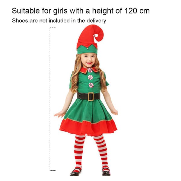 Nissekostume, tunika og hat, piger 120 cm
